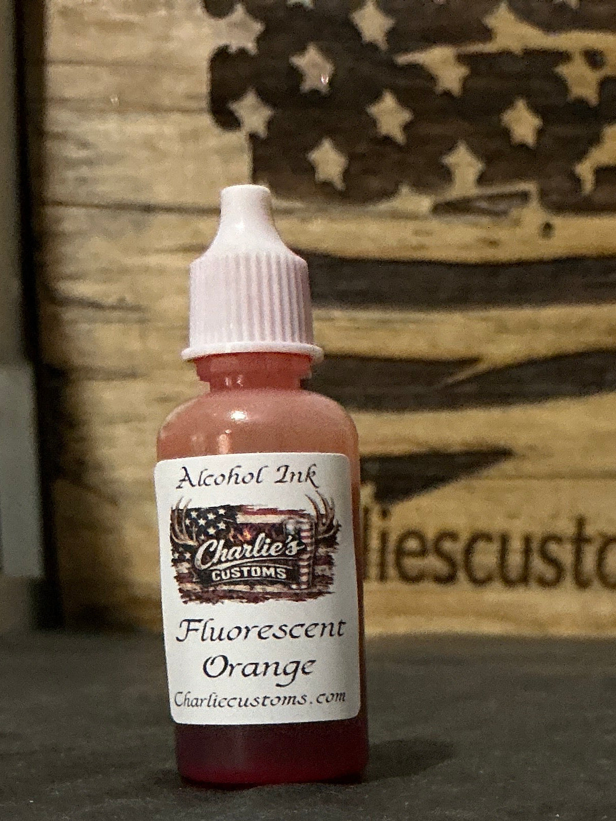 Fluorescent Orange Alcohol Ink