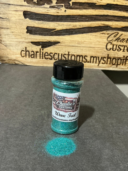 Wave Teal Fine Holographic